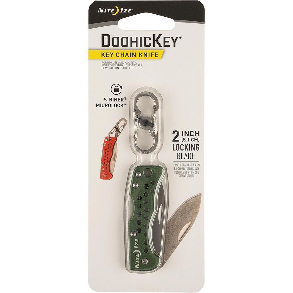 DOOHICKEY KEY CHAIN KNIFE, GREEN
