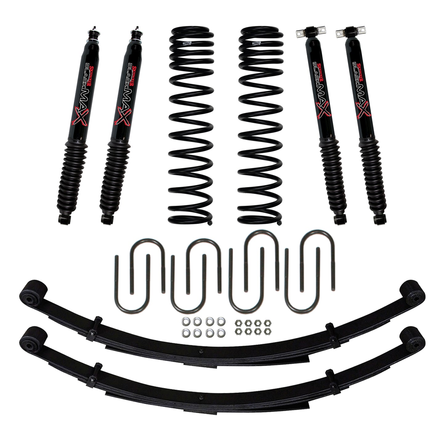 Skyjacker 3 inch Suspension Lift Kit Jeep XJ Full Leaf Springs (Choose Shocks)