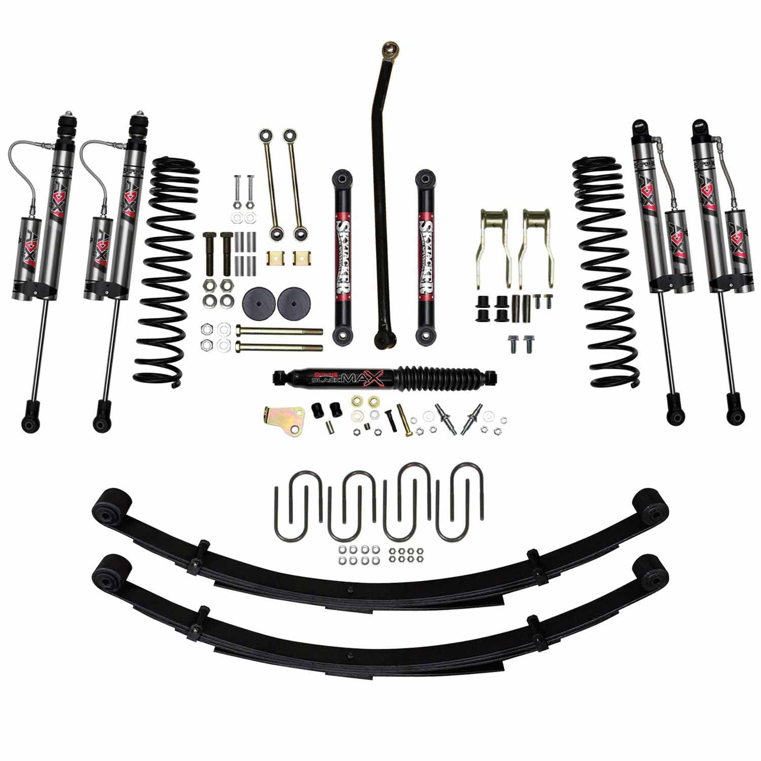 Skyjacker 4.5 inch Suspension Lift Kit Full Leaf Spring Jeep XJ (Choose Shocks)