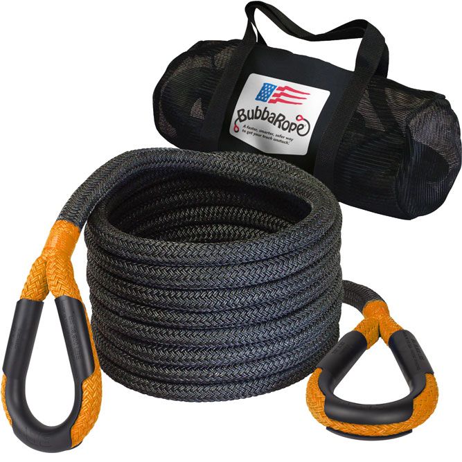 BUBBA GEAR 7/8"x20' RECOVERY ROPE, BLK/OG
