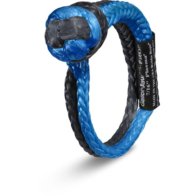 BUBBA GEAR 7/16" SYNTHETIC SHACKLE, BLU/BLK