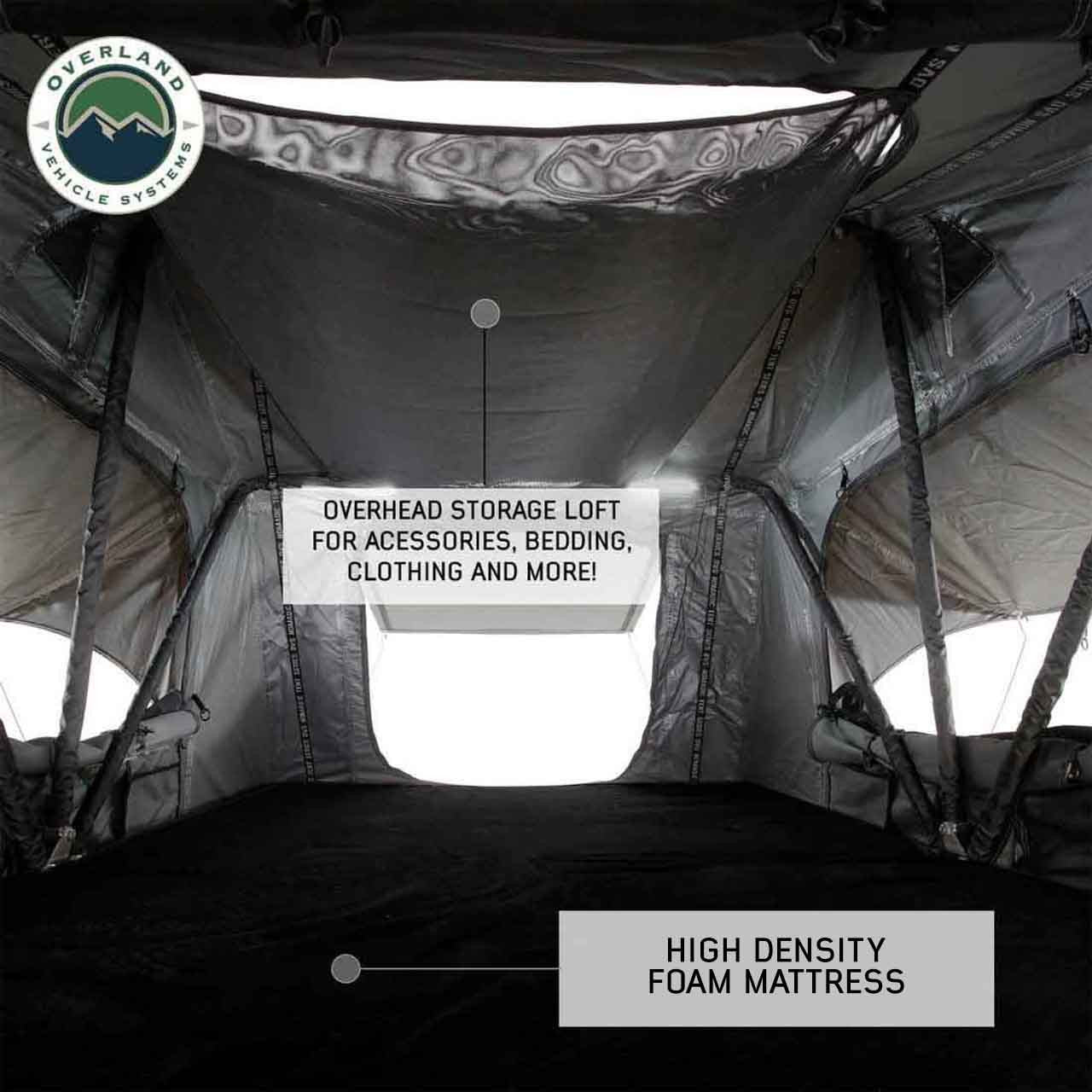 OVS HD Nomadic 2 Standard Soft Shell Roof Top Tent, Grey Body & Green Rainfly