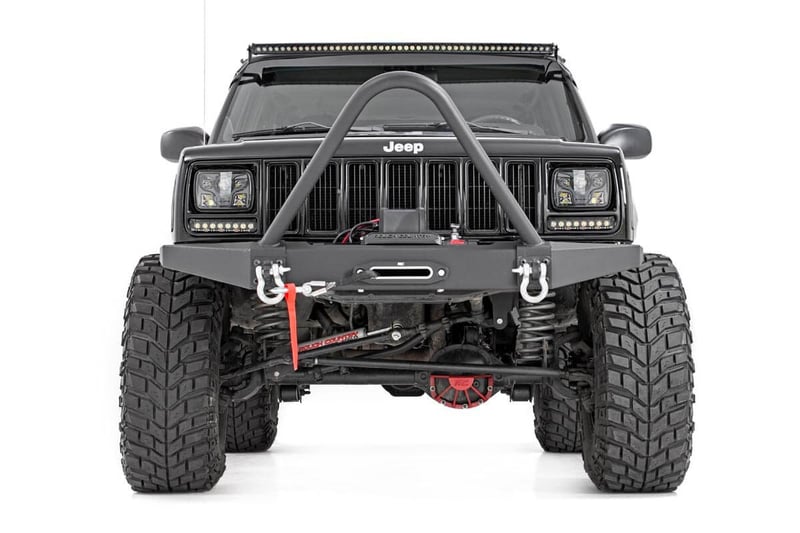RC FRONT WINCH BUMPER W/SHACKLES JEEP XJ 84-01