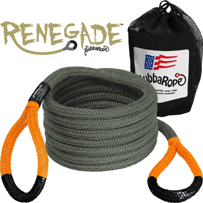BUBBA RENEGADE ROPE, 3/4x30, MILITARY CAMO GREEN