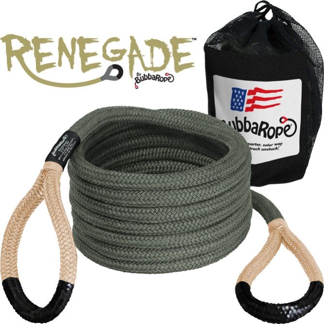 BUBBA RENEGADE ROPE, 3/4x20, MILITARY CAMO GREEN