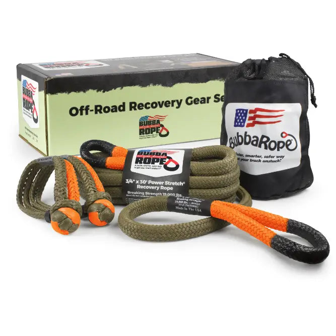 BUBBA JEEP RECOVERY GEAR SET, 3/4"X30'