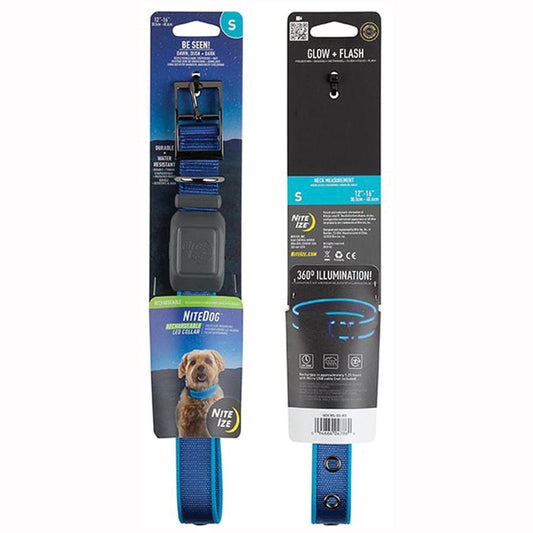 NITEDOG LED COLLAR, SM, BLUE