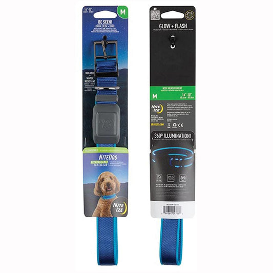 NITEDOG LED COLLAR, BLUE M