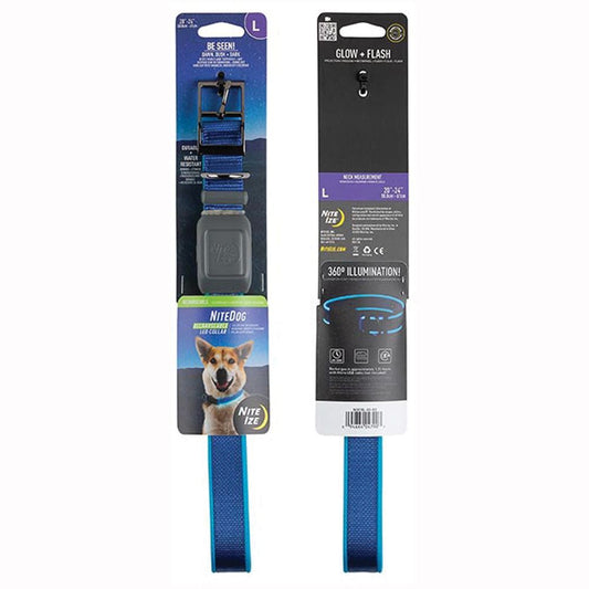 NITEDOG LED COLLAR, BLUE LG