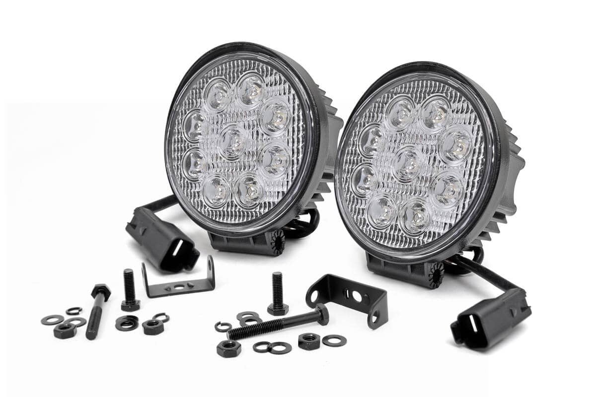 4 INCH CHROME SERIES LED LIGHT | ROUND | PAIR