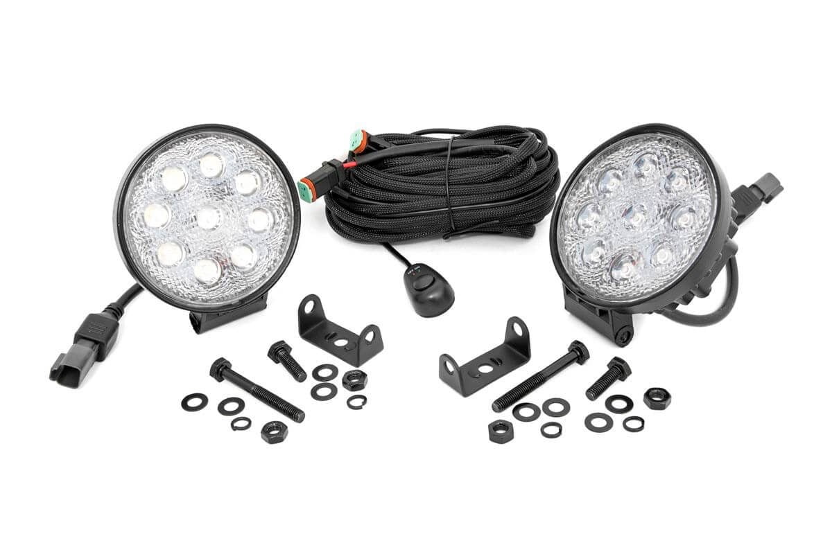 4 INCH CHROME SERIES LED LIGHT | ROUND | PAIR