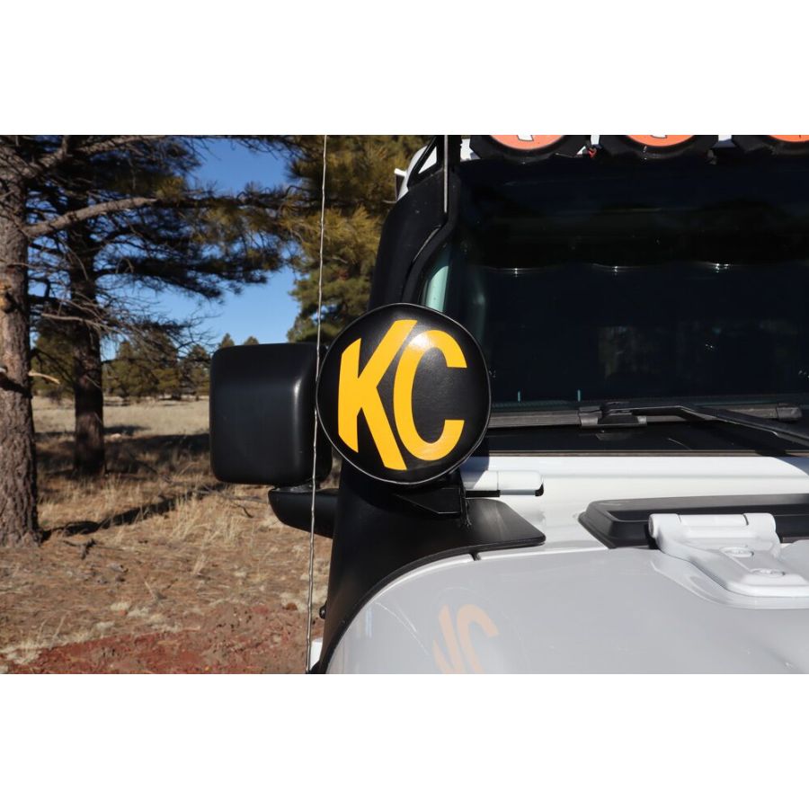 Cover; 6" Vinyl Black w/ Yellow KC Soft (pr)