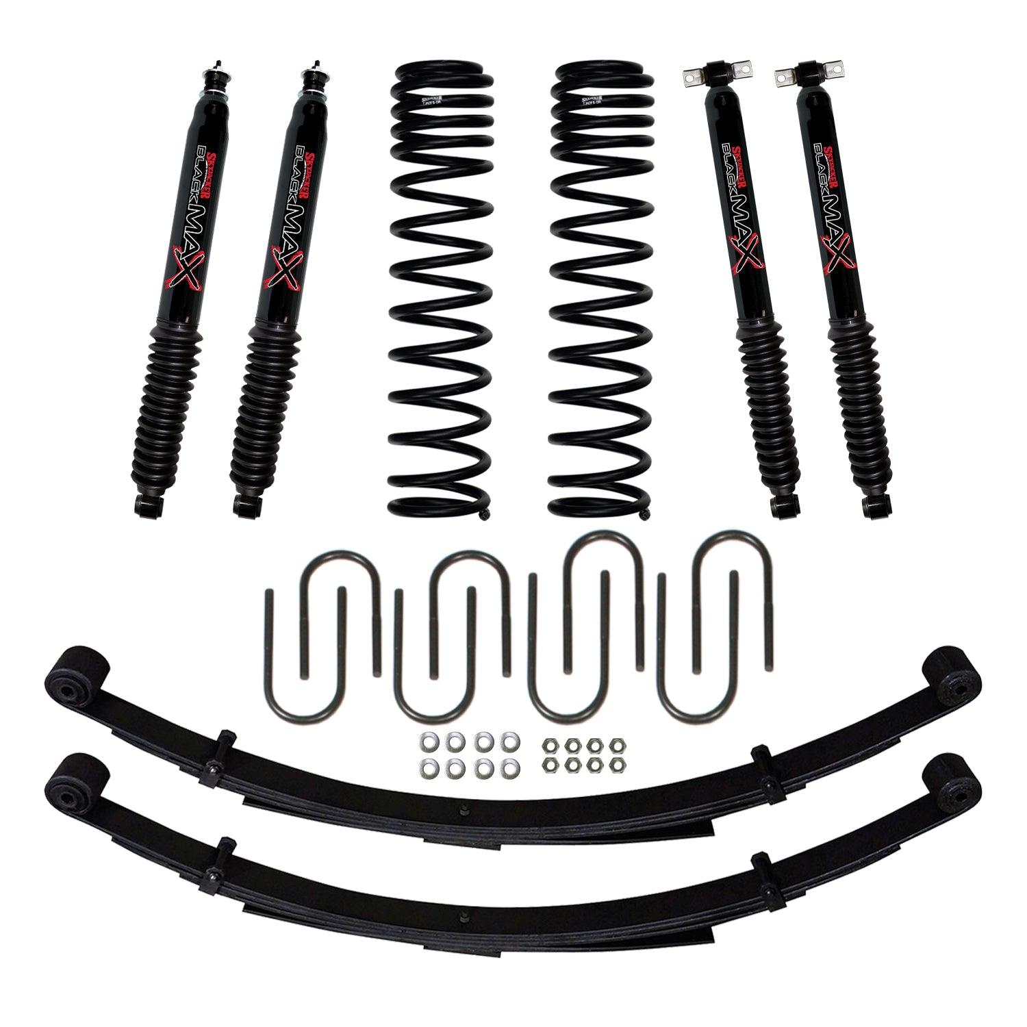 Skyjacker 3 inch Suspension Lift Kit Jeep XJ Full Leaf Springs (Choose Shocks)
