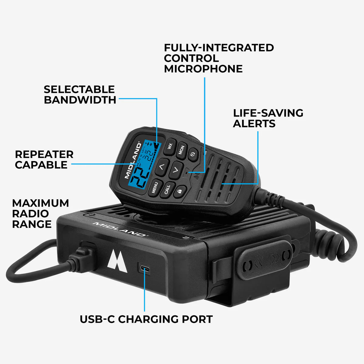 MXT575 MicroMobile® GMRS 50-Watt Two-Way Radio