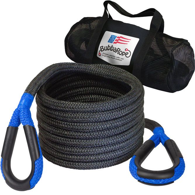 BUBBA GEAR 7/8"X20' RECOVERY ROPE, BLK/BLU