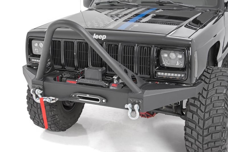 RC FRONT WINCH BUMPER W/SHACKLES JEEP XJ 84-01