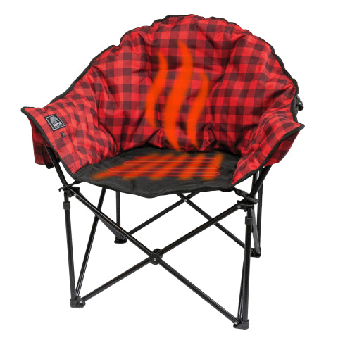 LAZY BEAR BLUETOOTH HEATED CHAIR - RED PLAID
