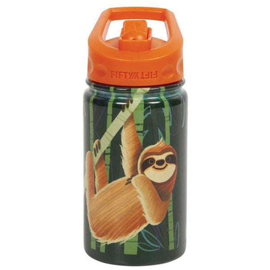 SLOTH BOTTLE W/STRAW, 12oz