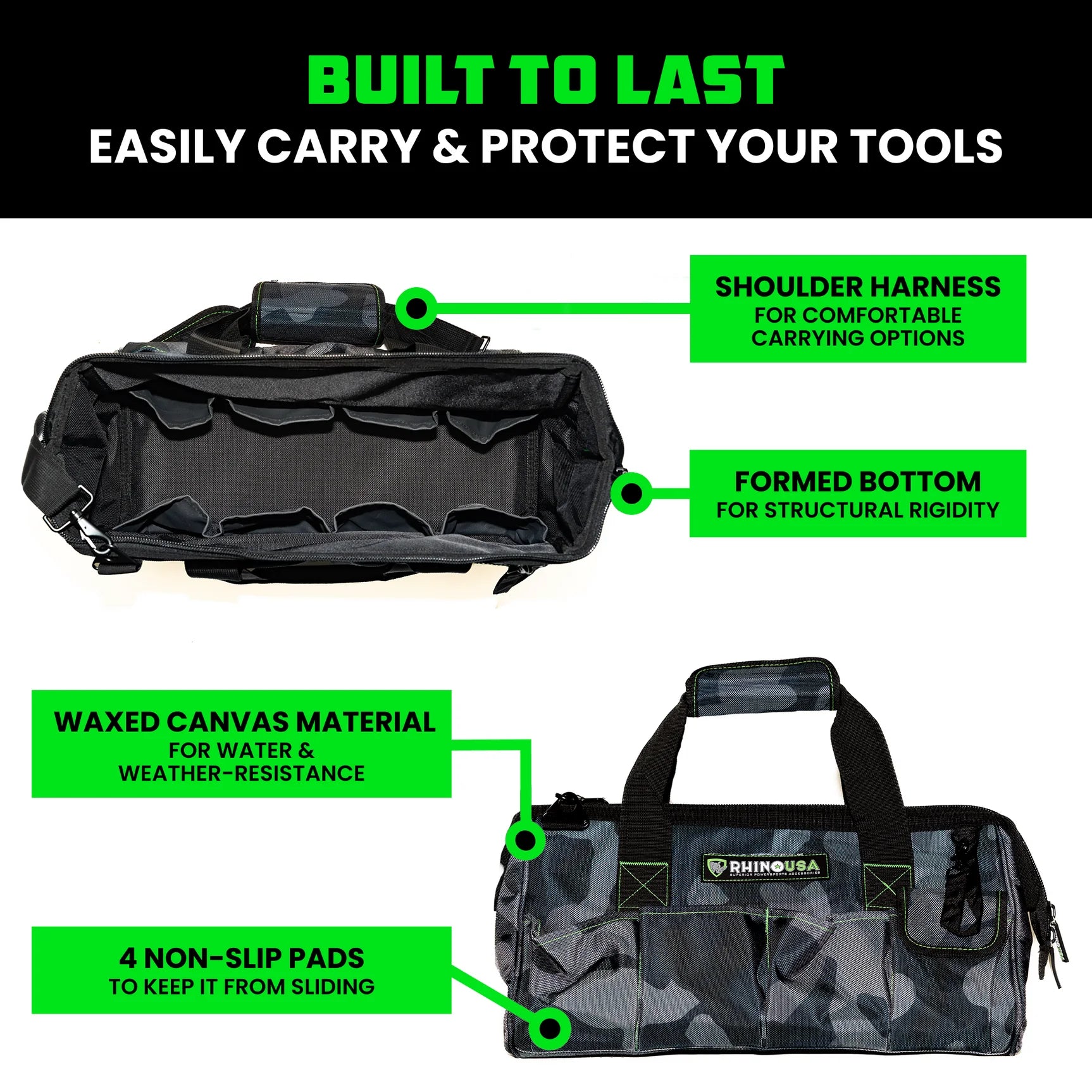HEAVY-DUTY TOOL BAG, CAMO