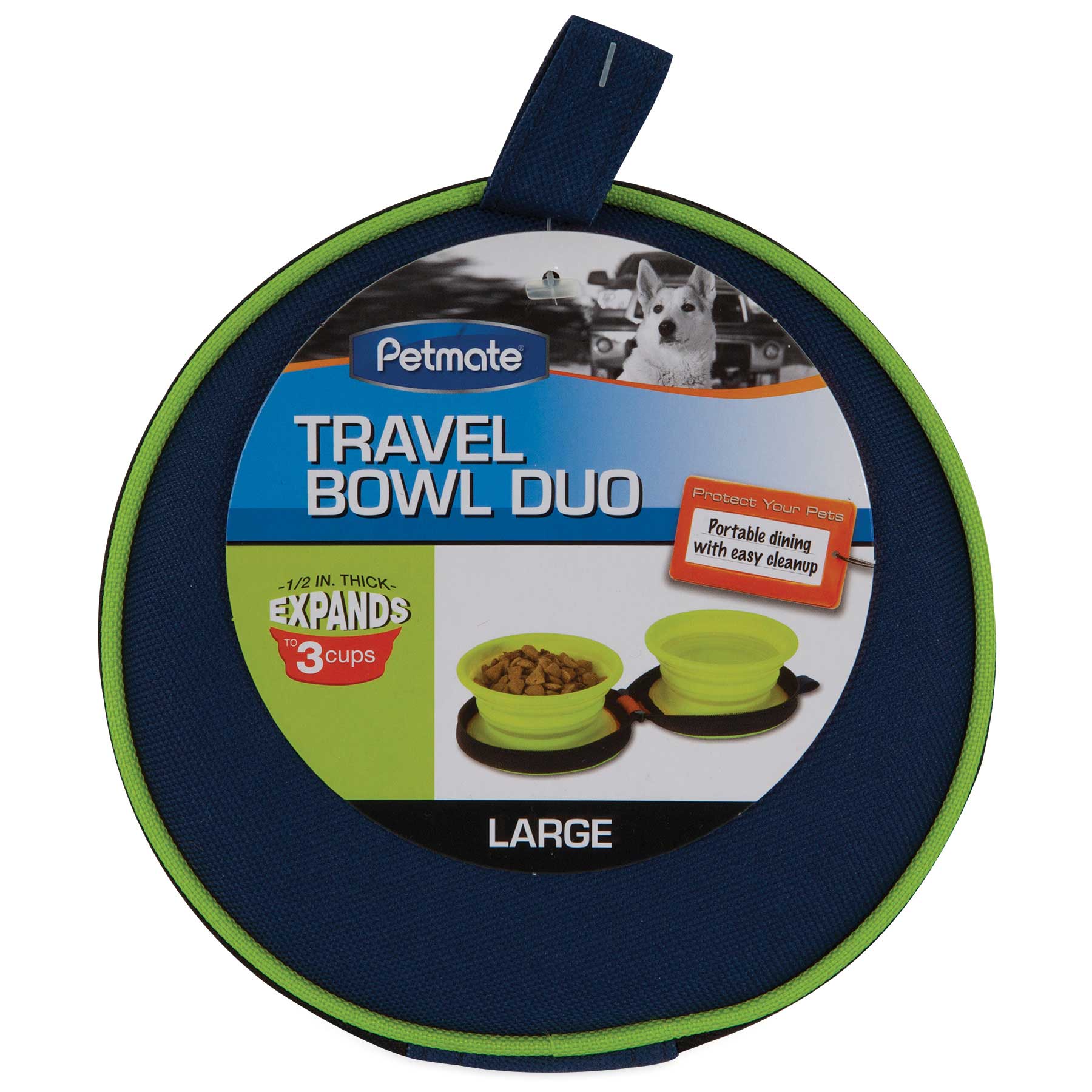 SILICONE TRAVEL BOWL DUO, LG